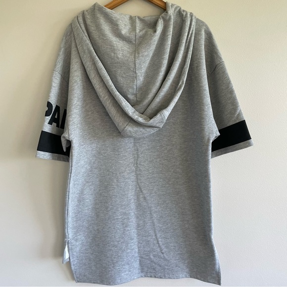 Ivy Park by Beyoncé Grey Oversized Short Sleeve Hoodie Size Small - Picture 4 of 13